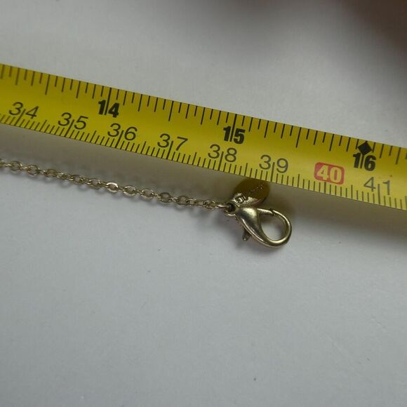 Express Two Tone Chain Necklace Clear Jewels Jeweled Rhinestone Embellished 15.5 - Picture 7 of 7